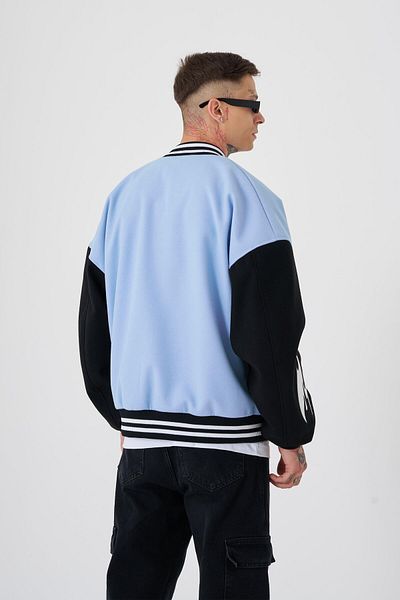 Machinist Men's Cloud Oversize Light Blue Bomber Jacket