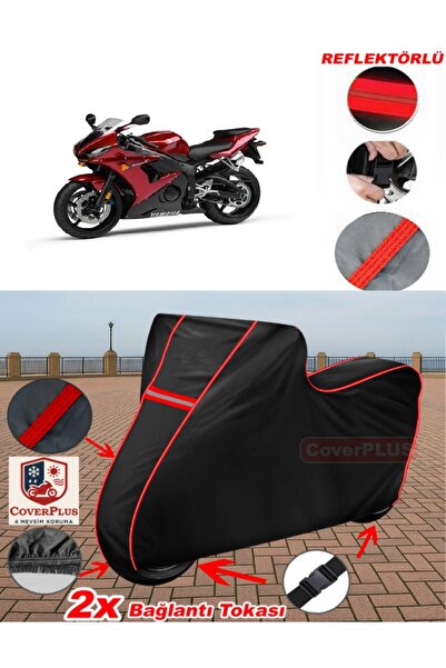CoverPlus ياماها YZF R6s ياماها YZF R6s القماش المشمع الأسود المشمع للدراجات ...