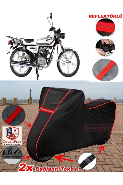 CoverPlus Arora Ar 100-8 Classic Steel Tarp Black Motorcycle Tarpaulin Motor ...