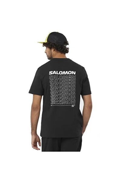 Salomon Lc2219400 Graphic Perf Ss Tee m Men's T-Shirt Black