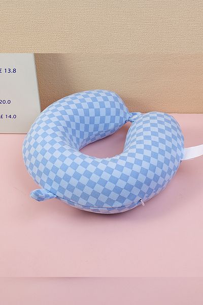 YOYOSO Mosaic Shaped Memory Foam U Type Pillow Blue