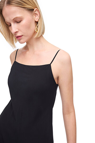 Perspective Black Emiras Comfortable Fit Ankle Length Dress