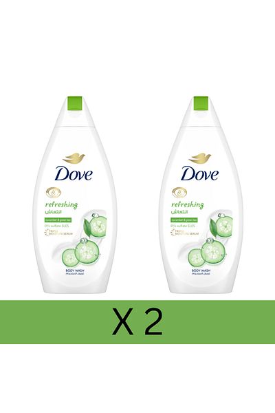 Dove Go Fresh Body Wash Cucumber and Green Tea 750mlx2