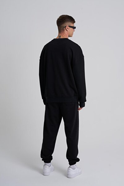 Machinist Men's Basic Solid Jogger Relaxed Black Sweatpants