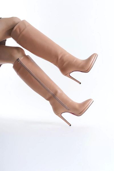 PayBuy Pantofi eleganti de damă, sub genunchi, cu platformă scurtă, cu toc, pantofi de seară cu design special