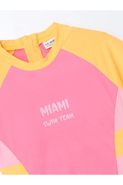 LC Waikiki Lcw Kids Pink Quick Dry Uv Protection Swimsuit for Girls