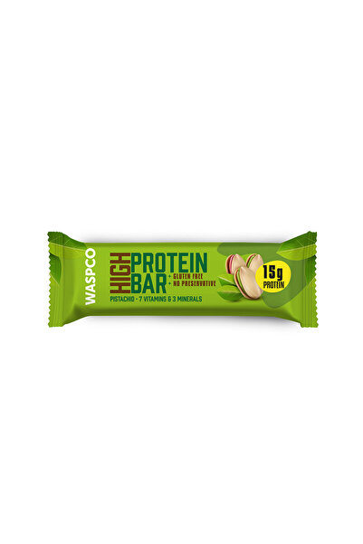 Waspco Antep Fıstıklı Yüksek Protein Bar 50g x 1 Adet