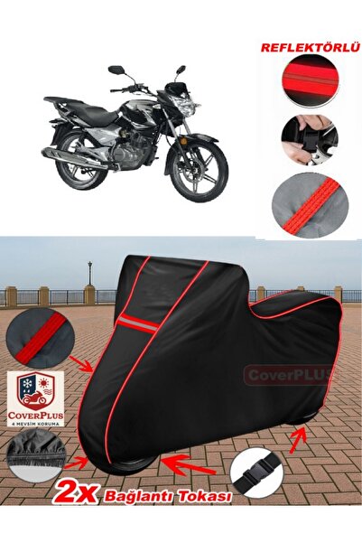CoverPlus Kanuni Leopard Tarpaulin أسود للدراجات النارية من القماش المشمع (أح...