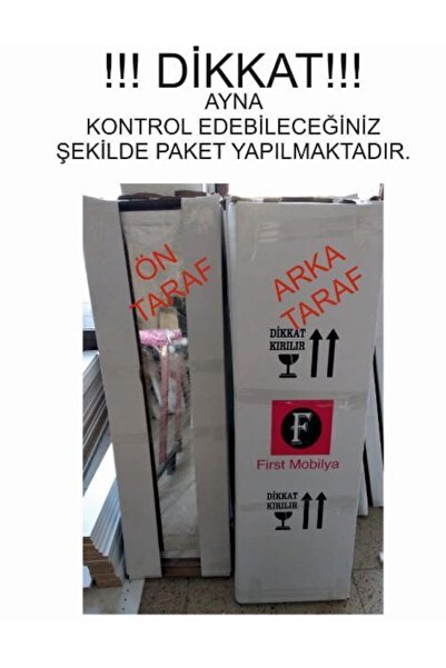 First Mobilya Yıldız Demonte Ayaklı Aynalı Takı Dolabı Hediyelik Çok Amaçlı Takı Dolabı Beyaz