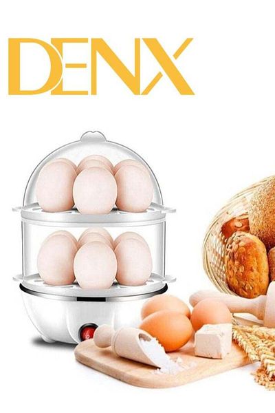 Denx طباخ البيض أبيض/شفاف