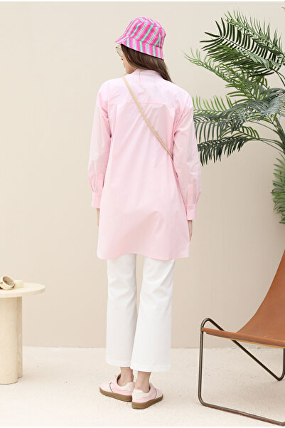 HEQA Poplin Pocket Shirt Dusty Pink