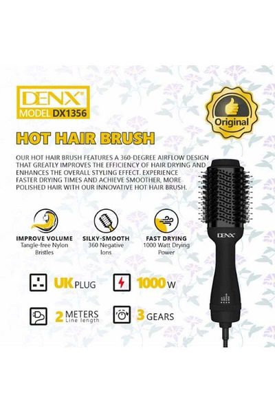 Denx فرشاة الهواء الساخن DX1356