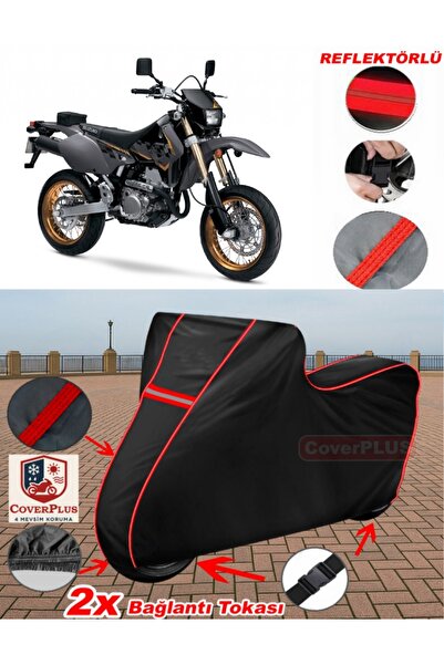 CoverPlus سوزوكي DRZ400 SM القماش المشمع الأسود المشمع للدراجات النارية غطاء ...