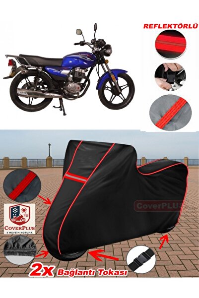 CoverPlus قماش مشمع أسود مشمع للدراجات النارية من ليفان ليون 100 غطاء مشمع أس...