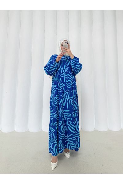 Melike Tatar Patterned Viscon Dress 68-6168-1