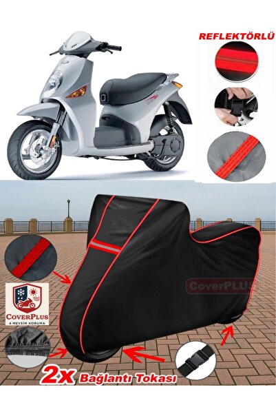 CoverPlus Malaguti Ciak Master 200 قماش القنب الأسود للدراجات النارية قماش ال...