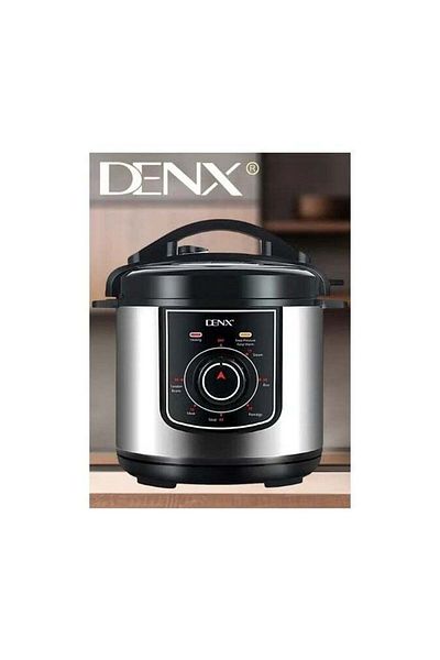 Denx طنجرة ضغط كهربائية رقمية سعة 6 لتر، 1000 واط من الفولاذ المقاوم للصدأ، تحكم باللمس قابل للبرمجة، طنجرة متعددة الاستخدامات