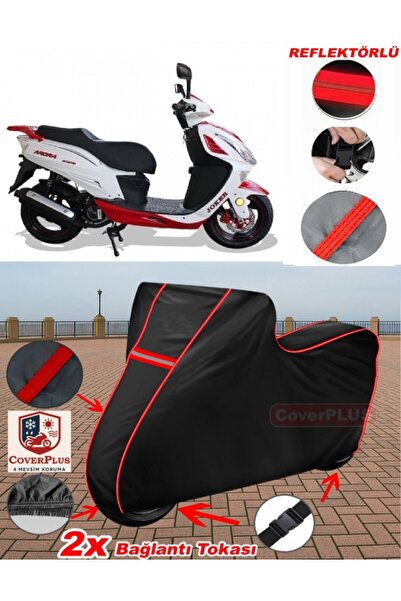 CoverPlus Arora AR 150-T قماش القنب الأسود للدراجات النارية قماش القنب غطاء ا...