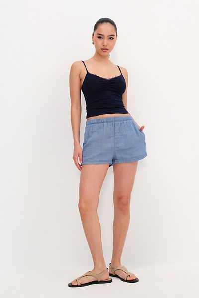 Addax Elastic Waist Shorts Sh13852