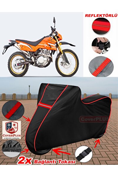CoverPlus Motoran Cross XV-250 Branda SİYAH Motosiket Brandası Motor Örtüsü Ç...