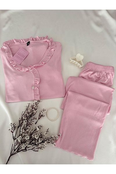 MH Moony Homewears 2-Piece Verona Pink Special Fitted Pajamas Set