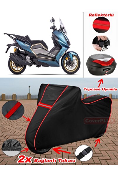 CoverPlus ريجال رابتور XSUV250 قماش القماش الأسود Topcase الخلفي متوافق مع ال...