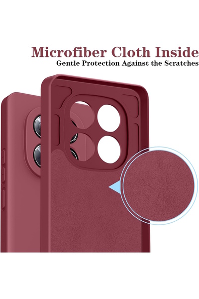 m.tk moveteck Xiaomi Redmi Note 14 Pro 4g Kılıf Lansman Kamera Korumalı içi Kadife Yumuşak Renkli Silikon Mat His