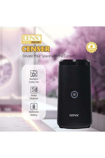 Denx مبخرة باللونين الأسود والأبيض