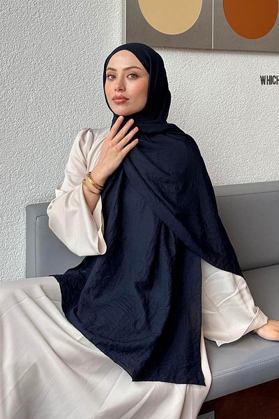 lamelif Comfort Βαμβακερό Σάλι Navy Blue