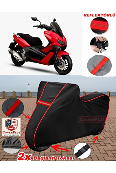 CoverPlus ل BuMoto/جينلينغ ريجنوم 250CC القماش المشمع الأسود للدراجات النارية...