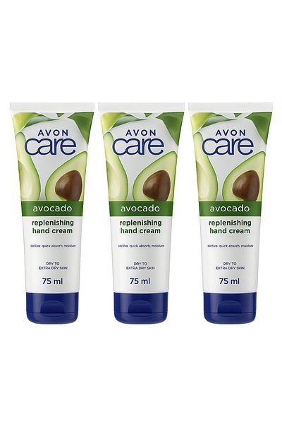 AVON كريم العناية باليدين بخلاصة الأفوكادو (عبوة من 3 قطع)