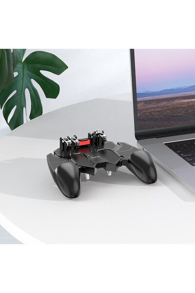 REDz Accessories Χειριστήριο παιχνιδιών HOCO GM7 Eagle, 6 φυσικά κουμπιά, για παιχνίδια τηλεφώνου, μαύρο