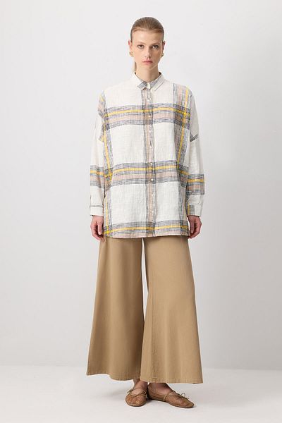 Touché Privé 100% Cotton Plaid Oversize Shirt