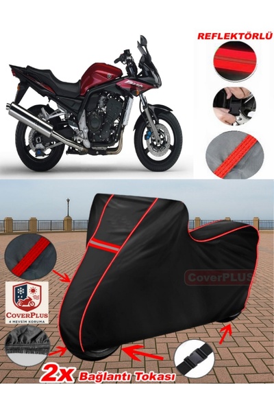 CoverPlus For Yamaha Fzs1000 Tarpaulin Black Motorcycle Tarpaulin Engine Cove...