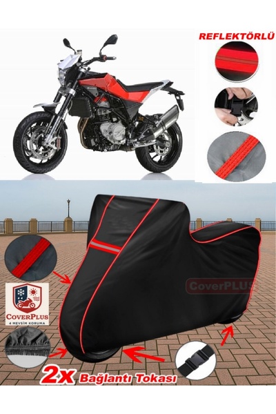 CoverPlus قماش مشمع للدراجات النارية Husqvarna Nuda 900R قماش مشمع أسود لغطاء...