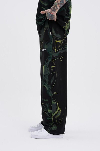 Machinist Men's Abstract Machinist Baggy Black Sweatpants