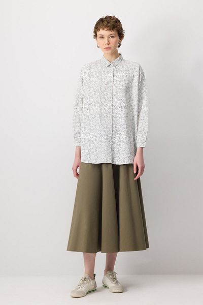 Touché Privé 100% Cotton Patterned Oversize Shirt