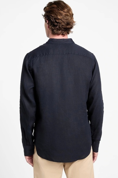 Guess LS NAPA LINEN SHIRT Erkek Mavi Gömlek M5GH73WH3J0-F73J