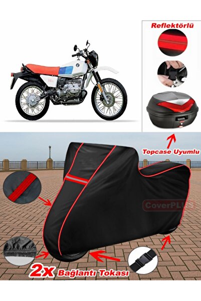 CoverPlus Bmw R 80 Tarpaulin Black Topcase Rear Bag Compatible Motor Tarpauli...