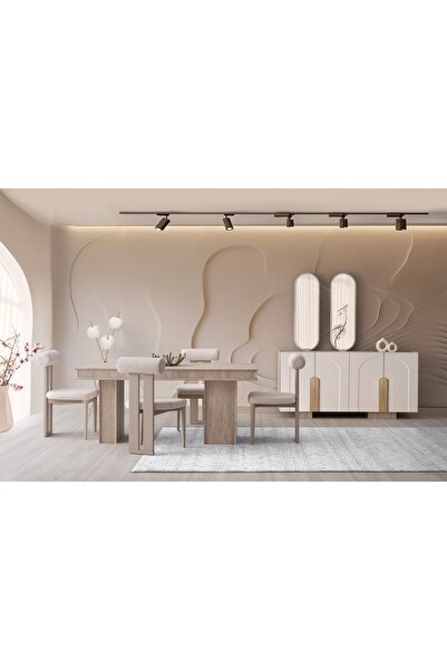 AYDINEV VİZON MDF YEMEK ODASI TAKIMI