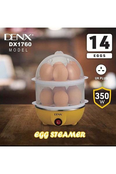 Denx غلاية بيض بالبخار، 350 واط، سعة 14 بيضة/DX1760