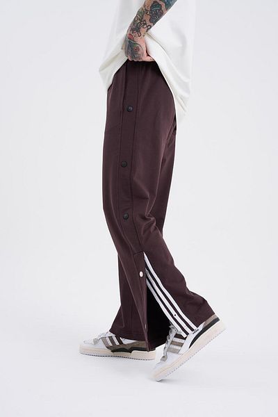 Machinist Baggy Relaxed Mc-87 Button Bottom Tracksuit Brown