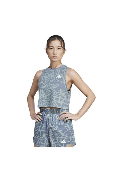 adidas Je6155-K Adidas We Mın Aop Tank Women's T-Shirt Green