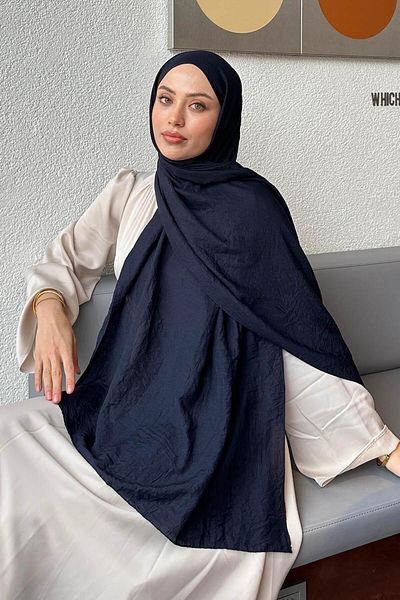 lamelif Comfort Βαμβακερό Σάλι Navy Blue
