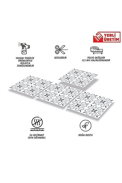 TİNK Kendinden Yapışkanlı Geometrik 034 Desenli Pvc Karo 30x30 Cm (33 ADET) 3m2