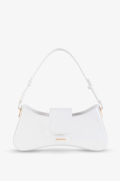 LOVENTA Shoulder Bag with Adjustable Strap Greta White
