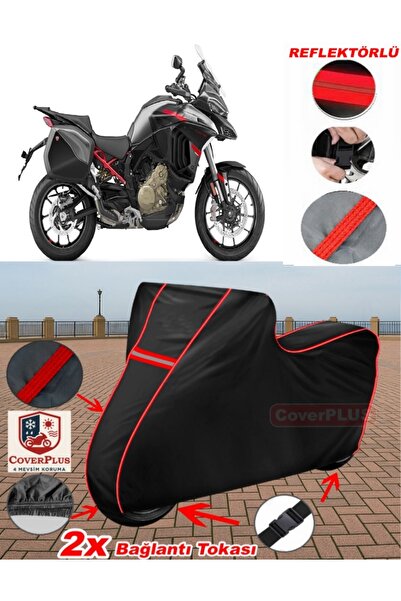 CoverPlus ل Ducati Multistrada V4 رالي القماش المشمع الأسود للدراجات النارية ...