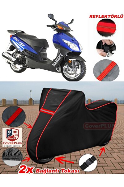 CoverPlus Ramzey RMZ 125 T-D قماش القنب الأسود للدراجات النارية قماش القنب غط...