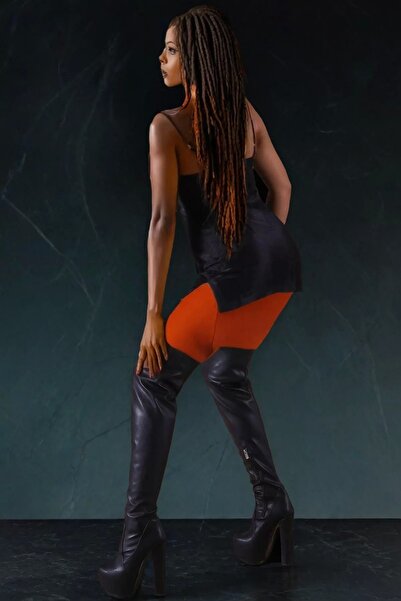 PayBuy Kadın İnce Topuk Yüksek Diz Üstü Streç Çizme Şık Modern Tasarım