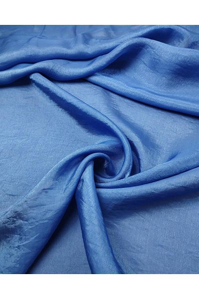 Kumaş Parça Μπλε Οργάντζα Σατέν Σιφόν - 150cm Πλάτος x 250cm Μήκος
